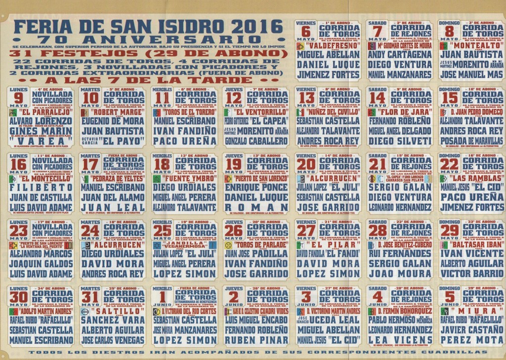 Interesantes Carteles De La Feria De San Isidro 2016 - Noticias Sobre ...